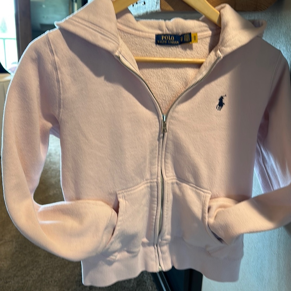 Polo, Ralph Lauren, extra small light, pink sweatshirt.